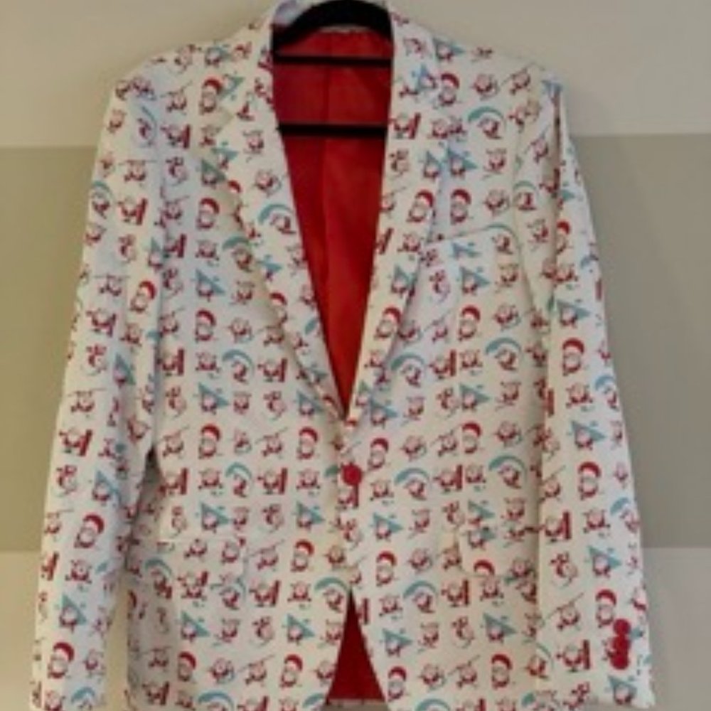 Holiday Blazer/Sport Coat Snowboard Santa